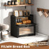 Countertop FILWH Bread Box for Kitchen Double Layer Large Corner Bread Box Capacity Bread Storage Bin Farmhouse