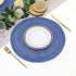 SHACOS Round Braided Placemats, 15 inch Set of 6 Washable Kitchen Table Placemats for Home Wedding Party