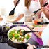 Kitchen Cooking Utensils Set of 7, P&P CHEF Heat-proof Spatula for Nonstick Cookware, Black