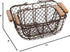 Trademark Innovations Vintage Style Wire Nesting Egg Baskets with Wooden Handles (Set of 2)