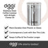 62 oz 5" 7.5". Oggi Stainless Steel Coffee Canister fl - Airtight Clamp Lid, Clear See-Thru Top - Ideal for Coffee Bean