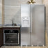 CRE8TIVE 12"x354" Brushed Silver Stainless Steel Contact Paper, Removable Waterproof Kitchen Wallpaper for Appliances