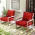 Set 19 19 4 Inch Set Outdoor Patio Chair Cushions L X W X H Waterproof & Fade Resistant Deep Seat and Back Cushions