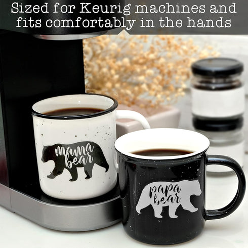 Mama Bear Papa Bear Mug Set of 2, Mom Dad Gift, Parents Couple Coffee Mugs