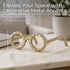 7"x3", Round Glasses Decorative Object Aluminum Sculpture Modern Home Decor Ornament Shelf Styling & Coffee Table Decor