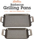 Camerons BBQ Grill Topper Grilling Pans, Set of 2, Non-Stick Barbecue Trays for Indoor Outdoor Use