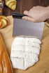 Spring Chef Dough Bench Scraper for Baking, Stainless Steel Kitchen Dough Cutter Tool, Dishwasher Safe, Black