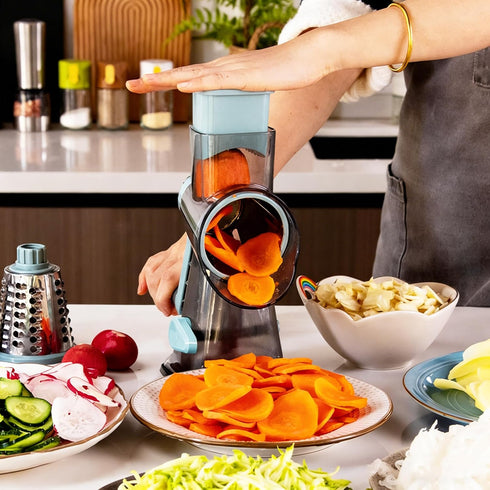 KalraMay Cheese Grater,Rotary Cheese Grater with Handle, Multifunctional Rotary Cheese Shredder Effortlessly Grates