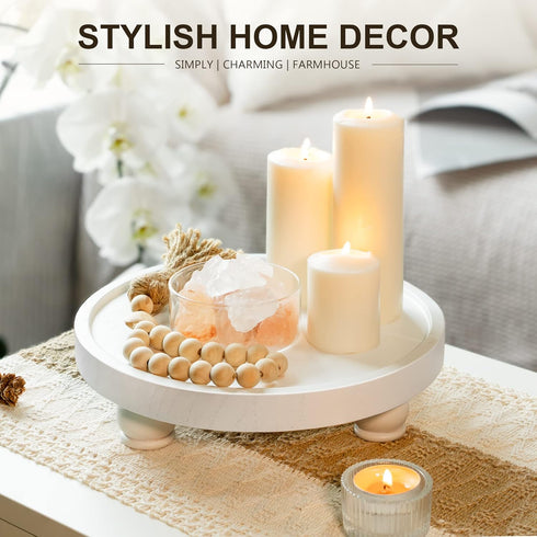 Counter, EOSAHR Decorative Wooden Riser for Home Decor : Farmhouse Display Stand for Kitchen Bathroom Sink and Home