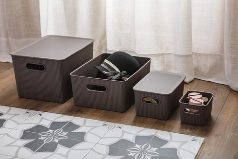 Baobab Small Multi-purpose Storage Basket, 1.5 Litres Capacity, Taupe, 12.8 x 16.7 x 10 cm