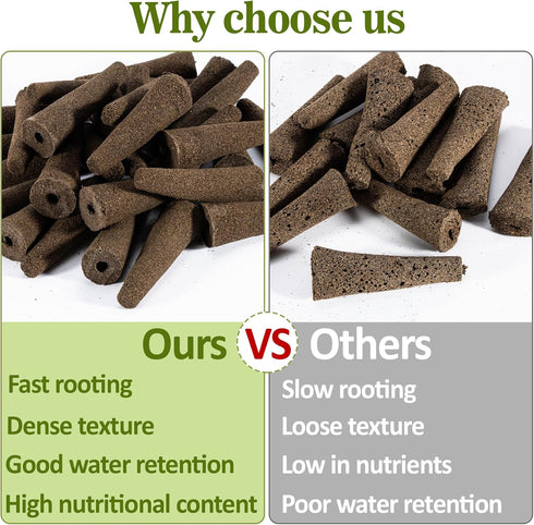 50 MAQIHAN Grow Sponges for Hydroponics - Seed Pods for Garden Seed Starter Pods Growing System Plant for Seed Plugs