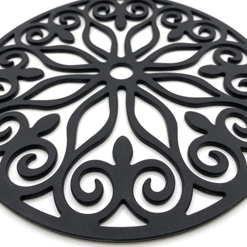 3 Set Silicone Trivet Mats with 1 Extra Large Included | Durable Non-Slip Thick Round Premium Trivets