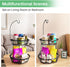 SAYZH 2-Tier Countertop, Fruit Basket Bowl Stackable Vegetable Storage with Banana Tree Hanger Stand for Kitchen Metal