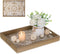Decorative Serving Tray with Handles - Hanobe Floral Wooden Coffee Table Trays