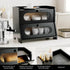 2-Tier Countertop,Bread Bread Box,Extra Large Bamboo Bread Box for Kitchen Storage Container with Magnetic Acrylic Door