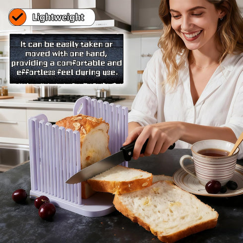 RyanDesign 4 Settings Adjustable Bread Slicer Guide - Thickness for Perfect Homemade Bread Slices, Food-Grade ABS Toast