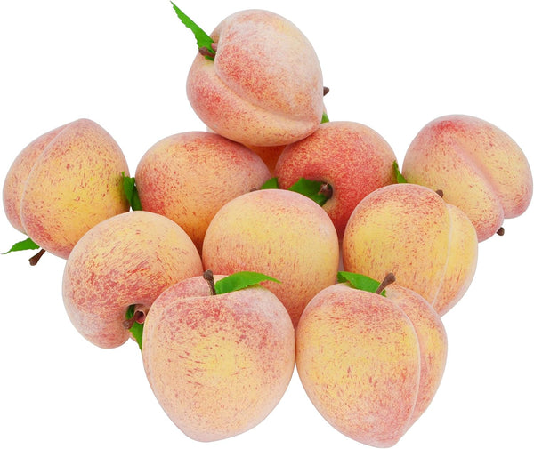 JEDFORE Fake Fruit Home House Kitchen Party Decoration Simulation Artificial Lifelike Peach 10pcs