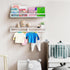 Set Ollieroo of Four Floating Book Shelves for Wall, Nursery Book Shelf for Kids Room, Bamboo Wood Hanging Bookshelf