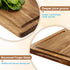 Amitlimate Set 3 Acacia Wood Cutting Board for Kitchen,Built-In Handles with Juice Groove Chopping,Large Medium Small