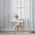 Home Brilliant White Sheer Curtains, 63 Inch Length Rod Pocket Drape, 54" Width x 63" Length, 2 Panels