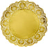 Juvale 12-Inch Round Gold Lace Paper Charger Plates - 60 Pack, Disposable Table Placemats for Cakes & Desserts