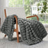 Cozy 50x60 inch, BEDELITE Faux Fur Grey Throw Blanket for Couch - Super Soft & Plush Striped Blanket for Sofa and Room