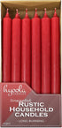Hyoola 10 Inch Dinner Candles - 12 Pack - Red Tall Unscented Rustic Long Burning Candle Sticks