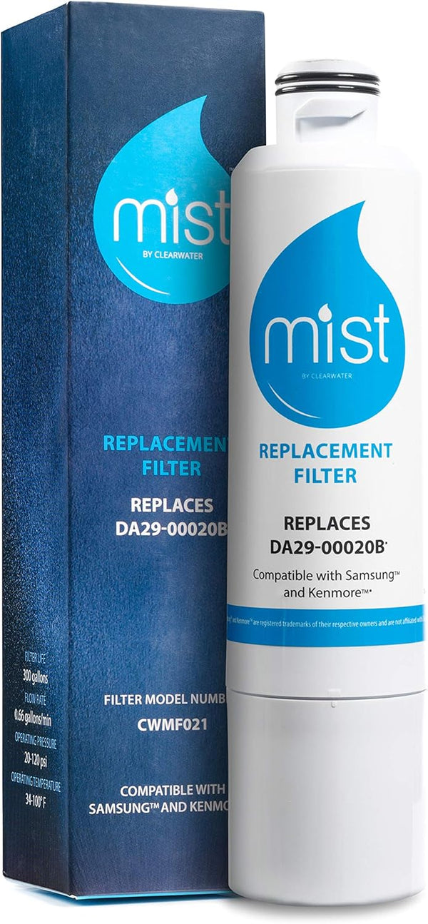 Mist DA29-00020B Water Filter Replacement for Samsung, Compatible with DA29-00020B-1, RF263BEAESR, RF28HMEDBSR