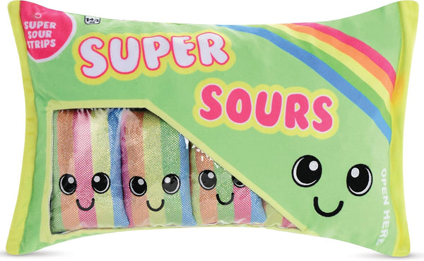 iscream Play with Your Food! Super Sours Strawberry Scented Fleece Play Pillow