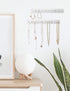 Zreal Necklace Holder, Acrylic Necklace Hanger, Wall Jewelry Organizer with 10 Jewelry Hooks in Seashell Shape (2-pack