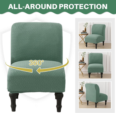 Armless MIFXIN Accent Chair Cover Knitted Stretch Slipper Chair Couch Slipcover Removable Washable Furniture Protector