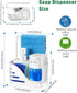 Set, 4-in-1 Kitchen Soap Dispenser Dual Hand and Dish Soap Dispenser with Sponge Holder and Dishcloth Holder