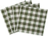 Buffalo Check Dinner Table Napkins, 4 Pack, Sage - 17" x 17" Premium Quality Plaid Cloth Napkins, Machine Washable