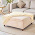 HFCNMY Ottoman Cover Square,Stretch Knitted Jacquard Ottoman Cover Thick Ottoman Slipcover Square Washable Storage Foot