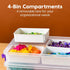 IRIS USA Plastic Storage Bins - 9.4 Qt. Craft Organizers with Removable Tray, Handle for Art Supply Storage