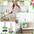 2 Countertop Summer FoldTier Pcs Tropical Paper Towel Holder Hawaiian Flamingo and Palm Leaf Paper Towel Holder Stand