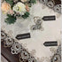 ZMNSZBD (20''X43'') Beige Embroidered Coffee Table Cover Rectangular Dust Cover