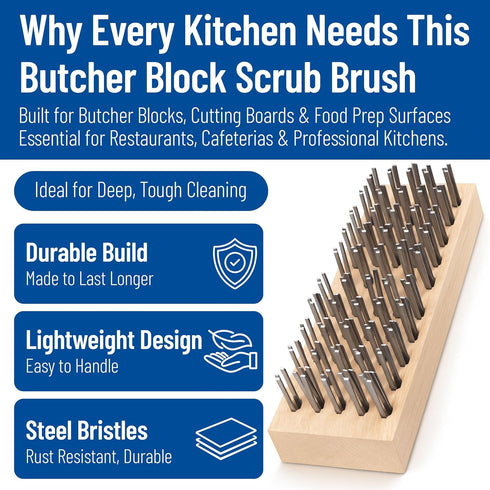 4578100 Carlisle FoodService Products Butcher Block Scrub Brush