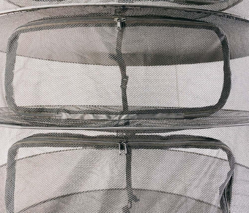 3ft 3FT) HORTIPOTS Herb Dry Rack Zipper Opening Adjustable Center Support Straps NO Sagging Fine Mesh Dry Net (Heavy