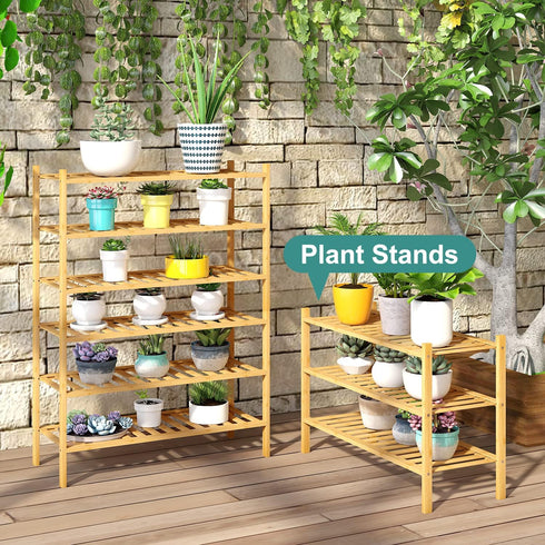 3-Tier Closet, viewcare Free Standing Shoe Racks, Bamboo Wood Shoe Rack for Entryway & Beautiful | Natural | Functional