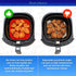 Reusable Silicone Air Fryer Liners with Air Fryer Magnetic Cheat Sheet, Easy Clean Air Fryer Accessories, Non Stick, AirFryer Accessory Parchment Paper Replacement - 6.5" Square by LOTTELI KITCHEN
