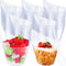 150 Pack 7 oz Clear Plastic Dessert Cups with Tasting Spoons, Appetizer