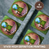 3dRose LLC cst_128860_3 Set of 4 Ceramic Tile Coasters - "Through The Keyholes" Alice in Wonderland Art