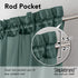Hunter Green Sheer Curtains, 63 Inch Length 2 Panels, Solid Color Rod Pocket Window Sheer Curtain Panels for Living