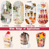400Pcs 5oz Set 180 50 MAPVOLUT Clear Plastic Dessert Cups with Spoons & Toothpicks - Reusable Square & Round Mini