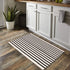 Black and White Striped Door Mat 24"x35" - Collive Cotton Hand Woven Welcome Rug