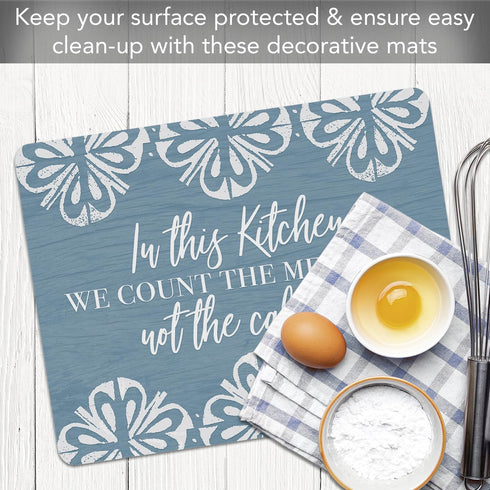 Cut N' Funnel Counting Memories Designer Flexible Plastic Cutting Board Mat, 15" x 11.5", Easy to Clean, Made in the USA