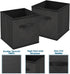 Nestl Cube Storage Bins, Foldable 6 Cube Storage Organizer Bins, Fabric Storage Cubes with Handles, Black