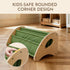 4-Tier 28.7 15.7 13.6Natural/Green Kids Bookshelf - Montessori Book Shelf for Kids Rooms, Easy Installation
