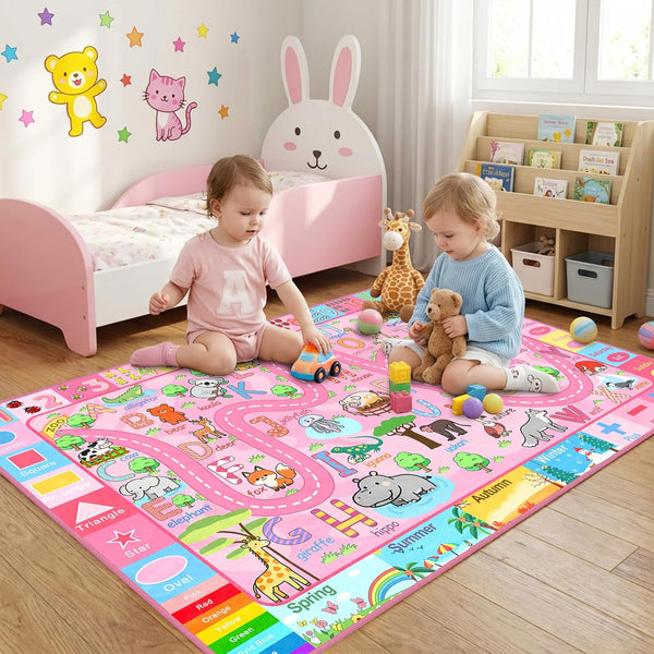 2.5x4 ft ABC Rug for Kids Room Nursery Classroom Rug, Kids Rugs
